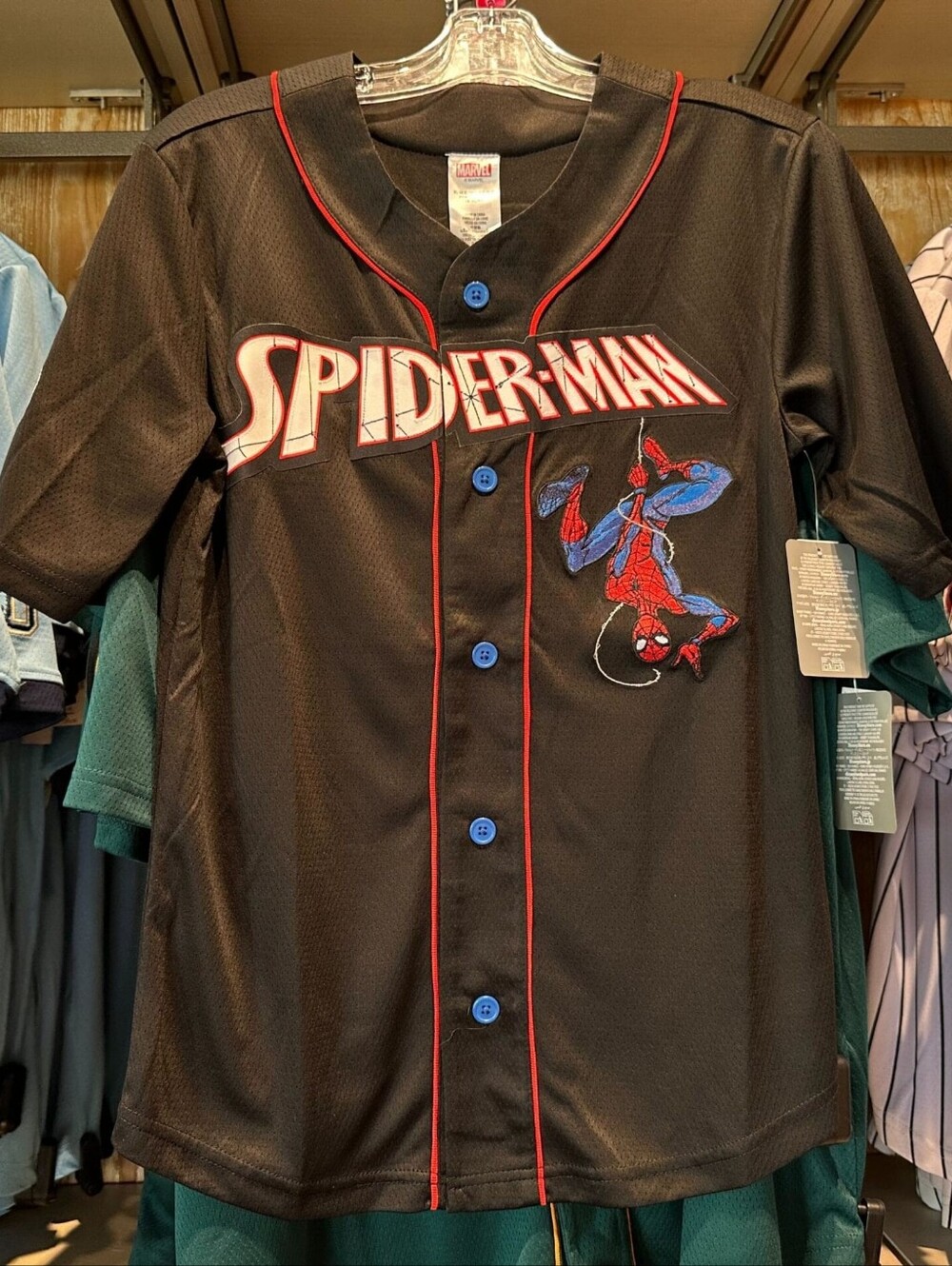 Disney Parks Spider-Man Baseball Jersey Unisex
